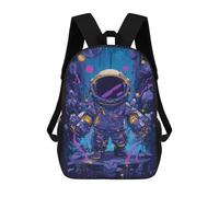 sinyumoney 3D Printed Cosmic Astronaut Adventure-9 School Backpack With Big Pockets for Kids Children's Backpacks Boy Girl Book Bags Kids School Bag 17inch