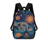 sinyumoney 3D Printed Cosmic Astronaut Journey-2 Children's 17inch School Backpack for Kids High Capacity Travel Rucksacks Fashion Book Bags Kids School Bag