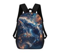 sinyumoney 3D Printed Cosmic Celestial Whale Children Backpacks Kids Cute School Backpack Outdoor Casual Daypack for Boys Middle School Students 17inch