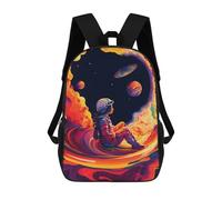 sinyumoney 3D Printed Cosmic Dreamer in Space -1 School Bag Boys Girls Children's School Backpack Casual Fashion Backpack for in School Or Travel 17inch