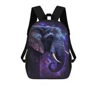 sinyumoney 3D Printed Cosmic Elephant Art Print-4 School Backpack for Kids Children's 17inch Backpacks Boy Girl Book Bags Kids School Bag