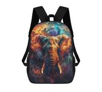 sinyumoney 3D Printed Cosmic Elephant Dream School Bag Boys Girls Children's School Backpack Casual Fashion Backpack for in School Or Travel 17inch
