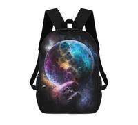 sinyumoney 3D Printed Cosmic Fantasy Planet Children's School Backpack for Kids High Capacity Travel Rucksacks Fashion Book Bags Kids School Bag Back Pack 17inch