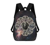 sinyumoney 3D Printed Cosmic Flat-coated Retriever Children Backpacks Kids Cute School Backpack Outdoor Casual Daypack for Boys Middle School Students 17inch