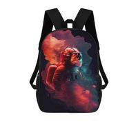 sinyumoney 3D Printed Cosmic Flux Children's 17inch School Backpack for Kids High Capacity Travel Rucksacks Fashion Book Bags Kids School Bag