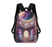sinyumoney 3D Printed Cosmic Gateway School Backpack With Big Pockets for Kids Children's Backpacks Boy Girl Book Bags Kids School Bag 17inch