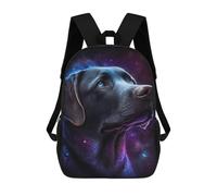 sinyumoney 3D Printed Cosmic Labrador Art Print-3 School Backpack Book 17inch Bags Fashion Backpacks Large Capacity Backpack Children Travel Rucksacks