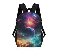 sinyumoney 3D Printed Cosmic Nebula Galaxy-6 School Backpack for Kids Children's 17inch Backpacks Boy Girl Book Bags Kids School Bag