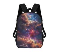 sinyumoney 3D Printed Cosmic Nebula Wallpaper-3 Children's 17inch School Backpack for Kids High Capacity Travel Rucksacks Fashion Book Bags Kids School Bag
