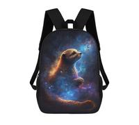 sinyumoney 3D Printed Cosmic Otter School Book Bags Fashion Kids Large Capacity Backpack Children School Bag Travel Rucksacks 17inch