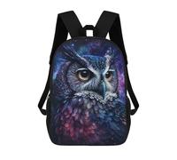 sinyumoney 3D Printed Cosmic Owl Art Print-18 School Backpack Book 17inch Bags Fashion Backpacks Large Capacity Backpack Children Travel Rucksacks