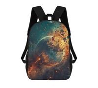 sinyumoney 3D Printed Cosmic Particles School Backpack With Big Pockets for Kids Children's Backpacks Boy Girl Book Bags Kids School Bag 17inch