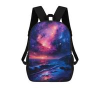 sinyumoney 3D Printed Cosmic Seascape Children's School Backpack for Kids High Capacity Travel Rucksacks Fashion Book Bags Kids School Bag Back Pack 17inch