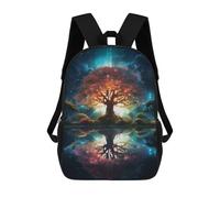 sinyumoney 3D Printed Cosmic Serenity Children Backpacks Kids Cute School Backpack Outdoor Casual Daypack for Boys Middle School Students 17inch