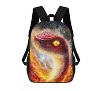 sinyumoney 3D Printed Cosmic Serpent Children Backpacks Kids Cute School Backpack Outdoor Casual Daypack for Boys Middle School Students 17inch