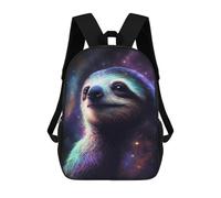 sinyumoney 3D Printed Cosmic Sloth Portrait-21 School Backpack With Big Pockets for Kids Children's Backpacks Boy Girl Book Bags Kids School Bag 17inch