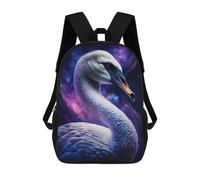sinyumoney 3D Printed Cosmic Swan Art Print-6 School Backpack for Kids Children's 17inch Backpacks Boy Girl Book Bags Kids School Bag