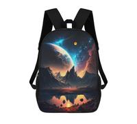 sinyumoney 3D Printed Cosmic Universe Odyssey Children School Backpack Fashion Rucksack Casual Travel 17inch Backpacks Large Capacity Daypack for Boys Girls