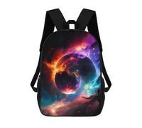 sinyumoney 3D Printed Cosmic Yin-Yang Nebula School Backpack With Big Pockets for Kids, Children's Backpacks Book Bags Kids School Bag 17inch