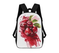 sinyumoney 3D Printed Cranberry Watercolor Illustration School Bag Boys Girls Children's 17inch Backpack School Backpack Casual Fashion Backpack for in School Or Travel