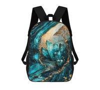 sinyumoney 3D Printed Crystal Cavern Kintsugi School Bags Kids Backpacks Casual Fashion Backpacks Book Bags for Boys Elementary And Middle School Students 17inch