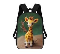 sinyumoney 3D Printed Cute African Baby Giraffe School Backpack Book 17inch Bags Fashion Backpacks Large Capacity Backpack Children Travel Rucksacks