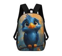 sinyumoney 3D Printed Cute Blue Eagle Painting School Bag Boys Girls Children's School Backpack Casual Fashion Backpack for in School Or Travel 17inch