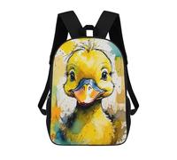 sinyumoney 3D Printed Cute Duckling Watercolor Children Backpacks Kids Cute School Backpack Outdoor Casual Daypack for Boys Middle School Students 17inch