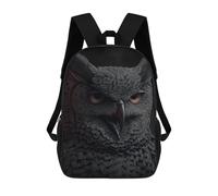 sinyumoney 3D Printed Dark Owl Portrait School Backpack With Big Pockets for Kids, Children's Backpacks Book Bags Kids School Bag 17inch