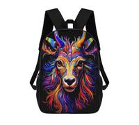 sinyumoney 3D Printed Deer Vibrant Children Backpacks Kids Cute School Backpack Outdoor Casual Daypack for Boys Middle School Students 17inch