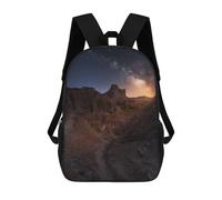 sinyumoney 3D Printed Desert Milky Way School Bag Boys Girls Children's 17inch Backpack School Backpack Casual Fashion Backpack for in School Or Travel