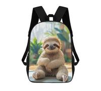 sinyumoney 3D Printed Do Yoga Like A Sloth Children Backpacks Kids Cute School Backpack Outdoor Casual Daypack for Boys Middle School Students 17inch
