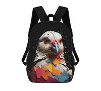 sinyumoney 3D Printed Dove Animal Splatter Children Backpacks Kids Cute School Backpack Outdoor Casual Daypack for Boys Middle School Students 17inch