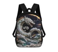 sinyumoney 3D Printed Dragon in The Sky -2 School Backpack With Big Pockets for Kids, Children's Backpacks Book Bags Kids School Bag 17inch
