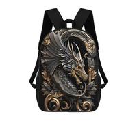 sinyumoney 3D Printed Dragon Majesty Artwork School Backpack With Big Pockets for Kids Children's Backpacks Boy Girl Book Bags Kids School Bag 17inch