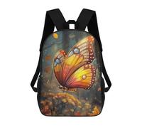 sinyumoney 3D Printed Dreamy Butterfly Scene School Bag Boys Girls Children's 17inch Backpack School Backpack Casual Fashion Backpack for in School Or Travel