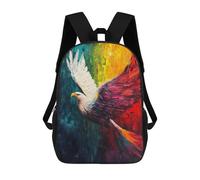 sinyumoney 3D Printed Eagle Art Print, Abstract Painting-1 Children School Backpack Fashion Rucksack Casual Travel 17inch Backpacks Large Capacity Daypack for Boys Girls