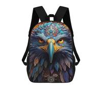 sinyumoney 3D Printed Eagle Spirit Artwork Children's School Backpack for Kids High Capacity Travel Rucksacks Fashion Book Bags Kids School Bag Back Pack 17inch