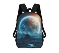 sinyumoney 3D Printed Earth A Blue Marble Children's 17inch School Backpack for Kids High Capacity Travel Rucksacks Fashion Book Bags Kids School Bag