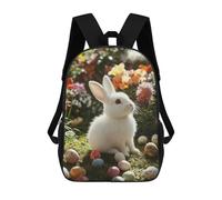 sinyumoney 3D Printed Easter Bunny with Eggs-9 School Backpack With Big Pockets for Kids Children's Backpacks Boy Girl Book Bags Kids School Bag 17inch