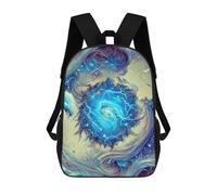 sinyumoney 3D Printed Electric Cosmic Dance Children's School Backpack for Kids High Capacity Travel Rucksacks Fashion Book Bags Kids School Bag Back Pack 17inch