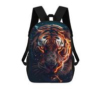 sinyumoney 3D Printed Electric Tiger Portrait -9 School Bag Boys Girls Children's School Backpack Casual Fashion Backpack for in School Or Travel 17inch