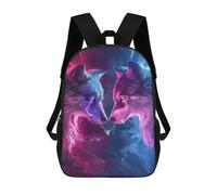 sinyumoney 3D Printed Electric Wolf Encounter-1 School Backpack for Kids Children's 17inch Backpacks Boy Girl Book Bags Kids School Bag