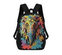 sinyumoney 3D Printed Elephant Head Graffiti School Bags Kids 17inch Backpacks Casual Fashion School Bag Backpacks Book Bags for Boys Elementary And Middle School Students