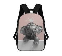 sinyumoney 3D Printed Elephant in Bathroom School Bag Boys Girls Children's School Backpack Casual Fashion Backpack for in School Or Travel 17inch