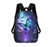 sinyumoney 3D Printed Enchanted Butterfly Garden School Backpack for Kids Children's 17inch Backpacks Boy Girl Book Bags Kids School Bag