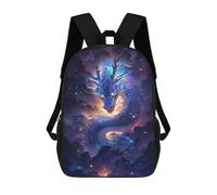 sinyumoney 3D Printed Enchanted Celestial Dragon Artwork School Bags Kids 17inch Backpacks Casual Fashion School Bag Backpacks Book Bags for Boys Elementary And Middle School Students