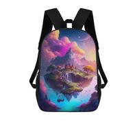 sinyumoney 3D Printed Enchanted Floating Island -2 Children Backpacks Kids Cute School Backpack Outdoor Casual Daypack for Boys Middle School Students 17inch