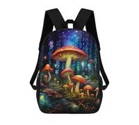 sinyumoney 3D Printed Enchanted Forest Mushrooms-1 Children School Backpack Fashion Rucksack Casual Travel 17inch Backpacks Large Capacity Daypack for Boys Girls