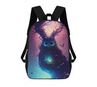 sinyumoney 3D Printed Enchanted Forest Owl -1 Children Backpacks Kids Cute School Backpack Outdoor Casual Daypack for Boys Middle School Students 17inch